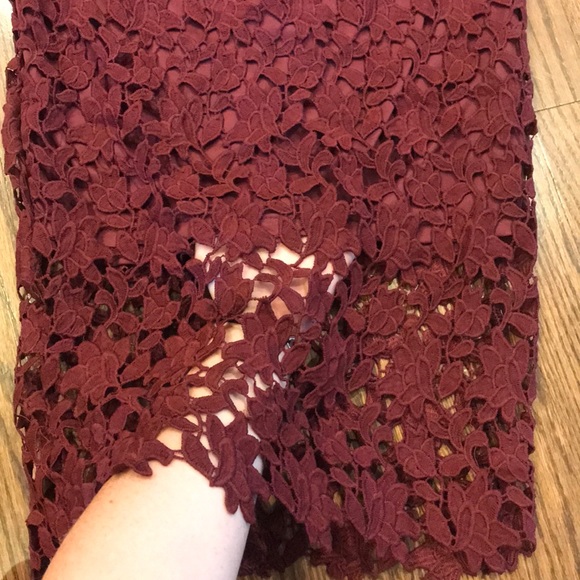 Maroon strapless Charlotte Russe dress - Picture 5 of 6